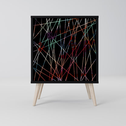 Credenza LUMINOUS SNARE a 1 anta con finitura nera