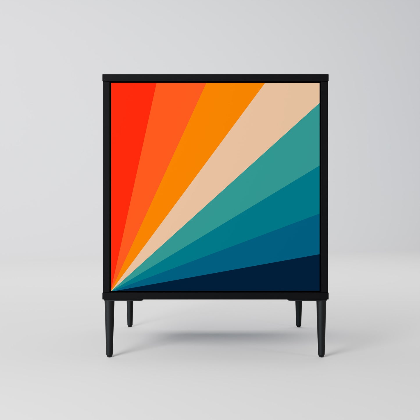 Credenza PRISM CONCUSSION a 1 anta con finitura nera