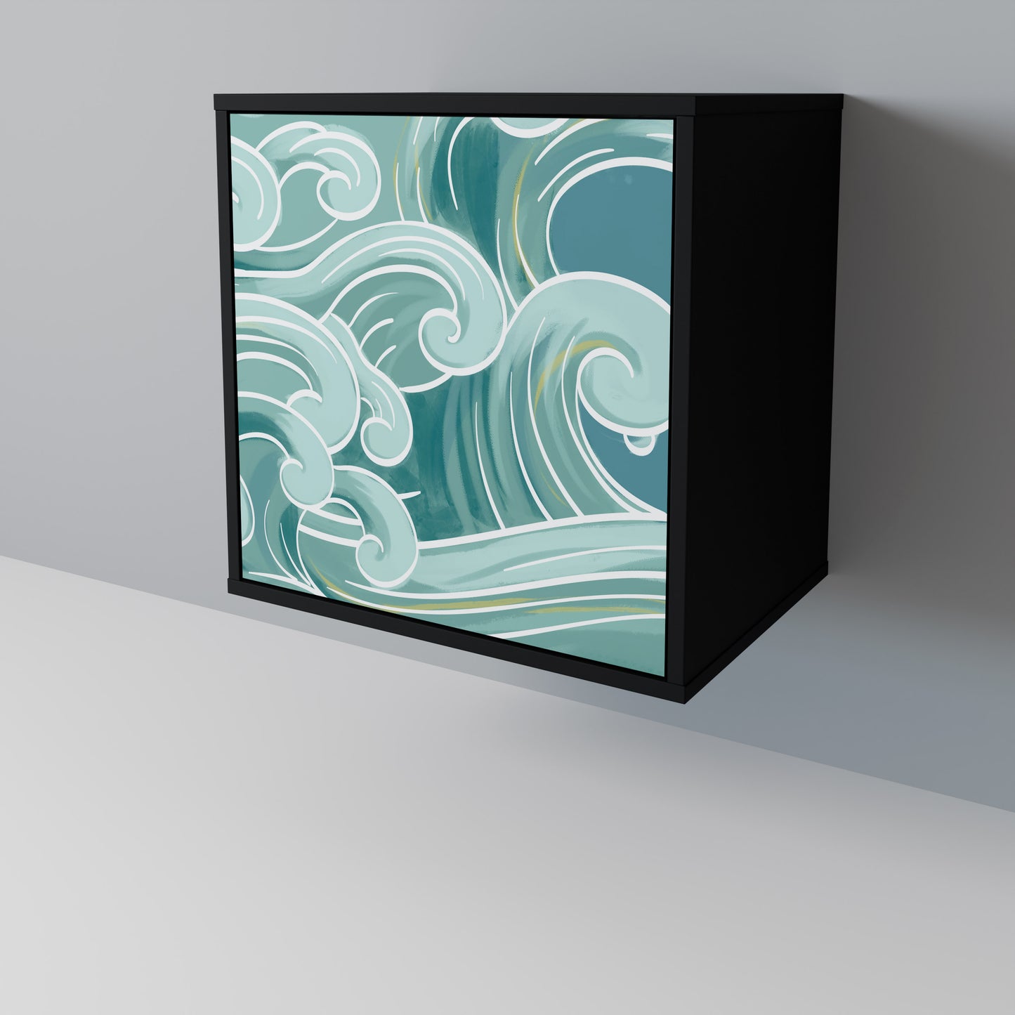 Credenza ASIAN SWAY a 1 anta con finitura nera