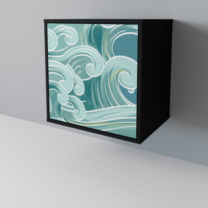 Credenza ASIAN SWAY a 1 anta con finitura nera