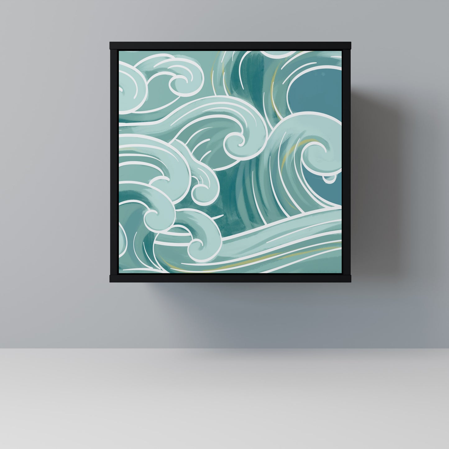 Credenza ASIAN SWAY a 1 anta con finitura nera