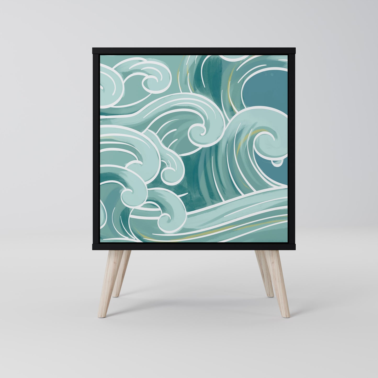 Credenza ASIAN SWAY a 1 anta con finitura nera