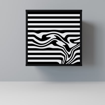 Credenza SPECTRA SHOWCASE a 1 anta con finitura nera