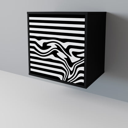 Credenza SPECTRA SHOWCASE a 1 anta con finitura nera