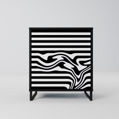 Credenza SPECTRA SHOWCASE a 1 anta con finitura nera