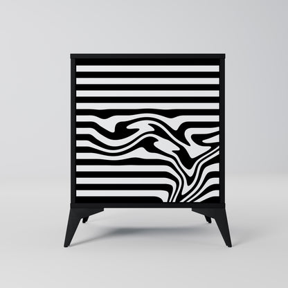 Credenza SPECTRA SHOWCASE a 1 anta con finitura nera