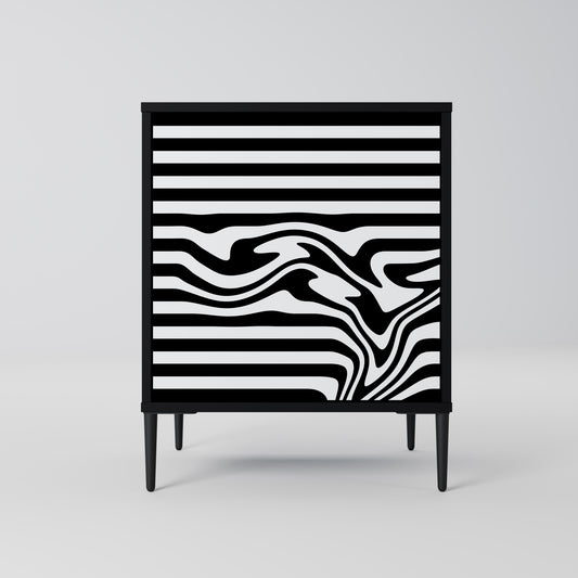 Credenza SPECTRA SHOWCASE a 1 anta con finitura nera