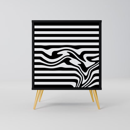 Credenza SPECTRA SHOWCASE a 1 anta con finitura nera