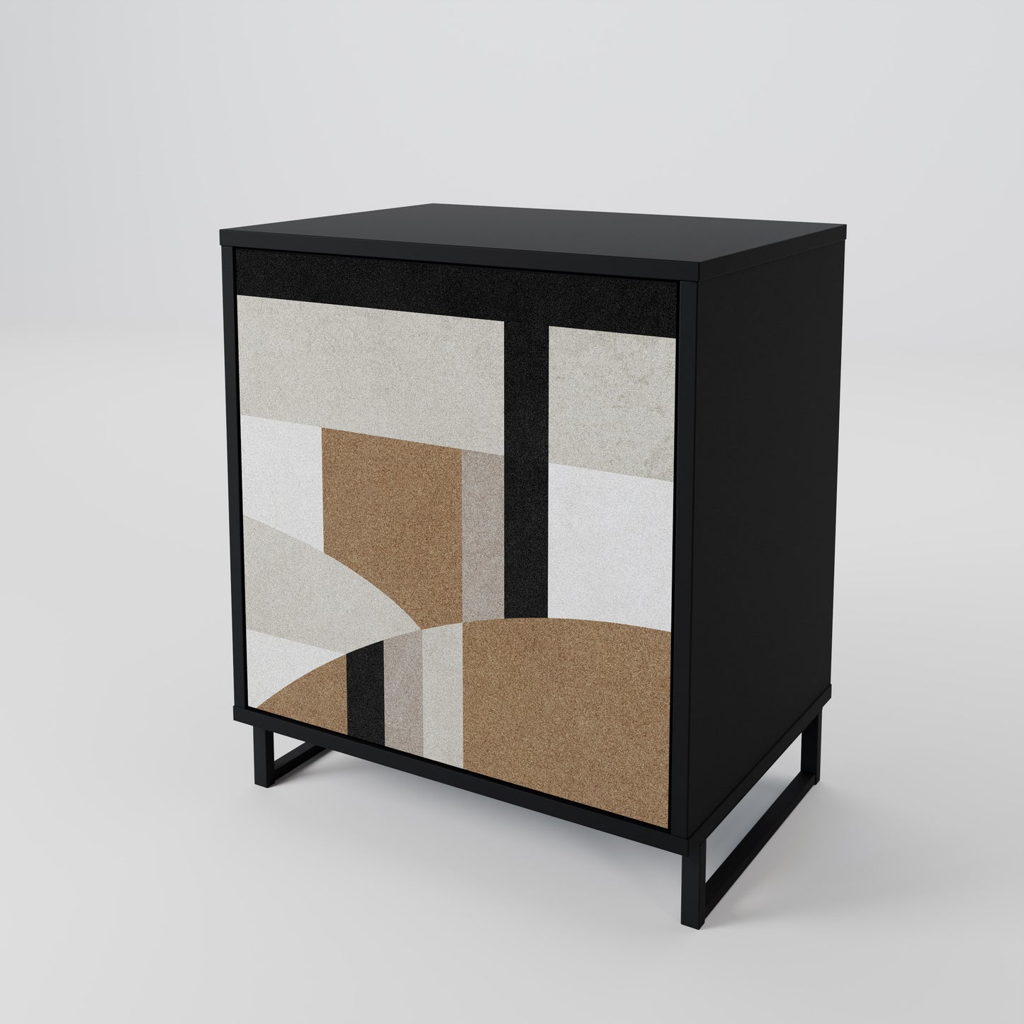 Credenza DELICATE MEMENTO a 1 anta con finitura nera
