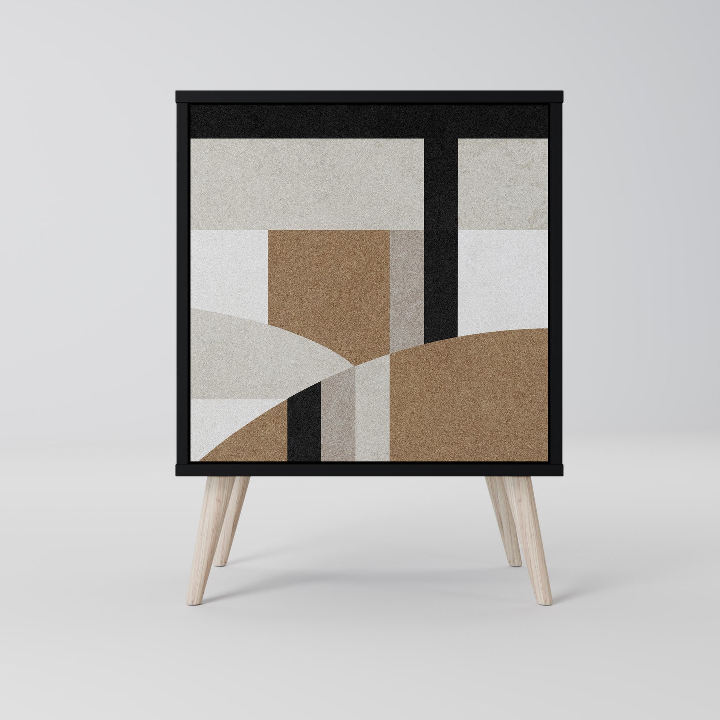 Credenza DELICATE MEMENTO a 1 anta con finitura nera