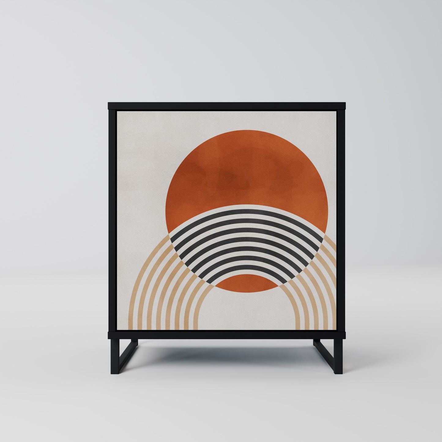 SPACE AROUND Credenza a 1 anta con finitura nera