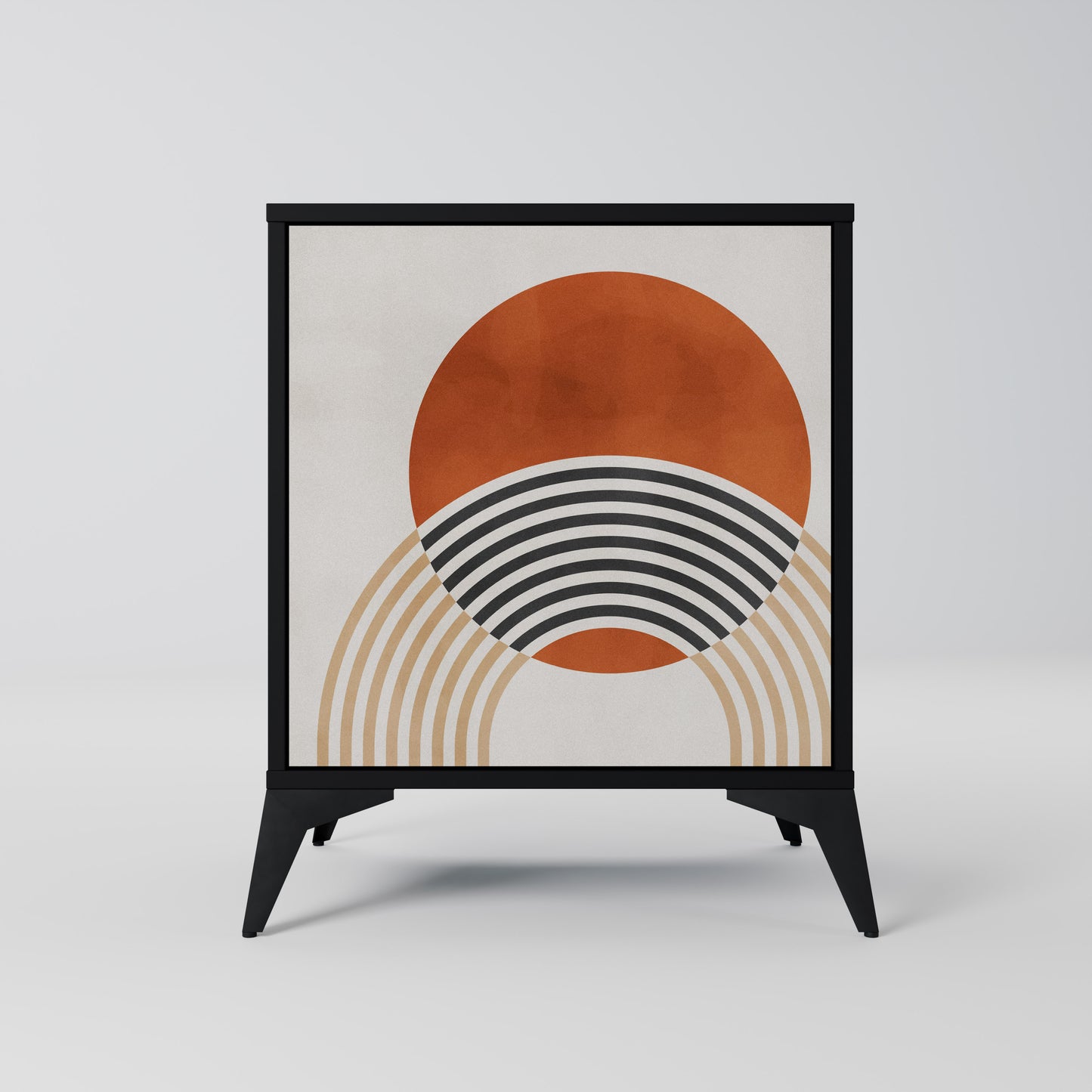 SPACE AROUND Credenza a 1 anta con finitura nera