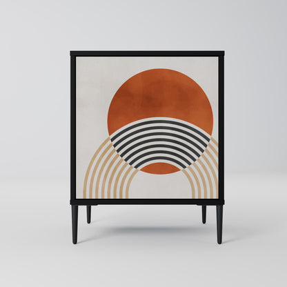 SPACE AROUND Credenza a 1 anta con finitura nera