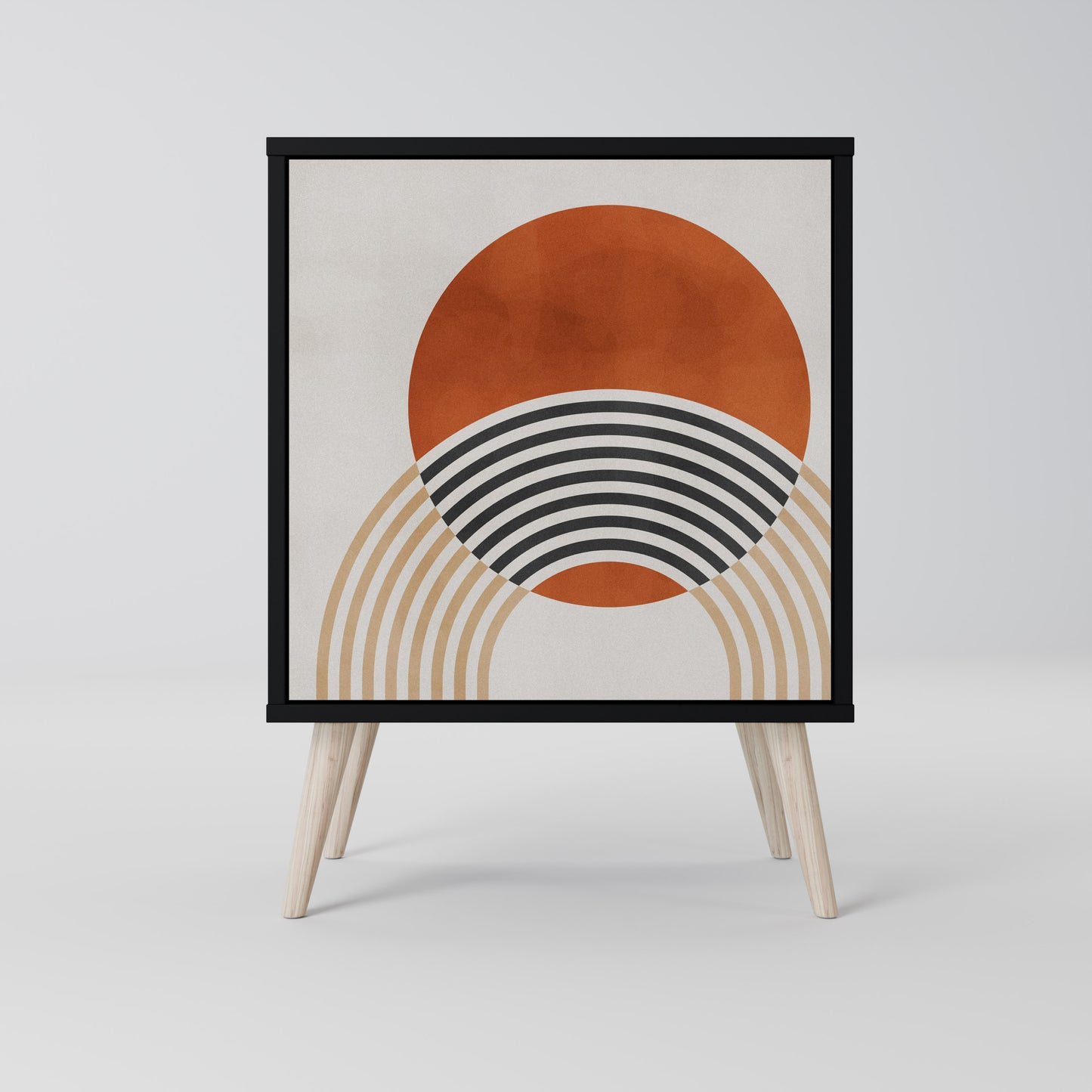 SPACE AROUND Credenza a 1 anta con finitura nera