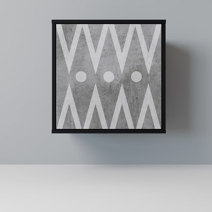 Credenza SHARP EDGES a 1 anta con finitura nera