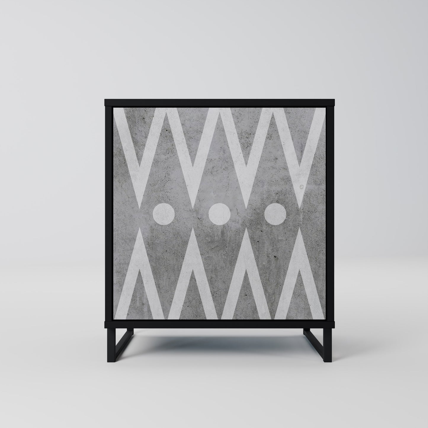 Credenza SHARP EDGES a 1 anta con finitura nera