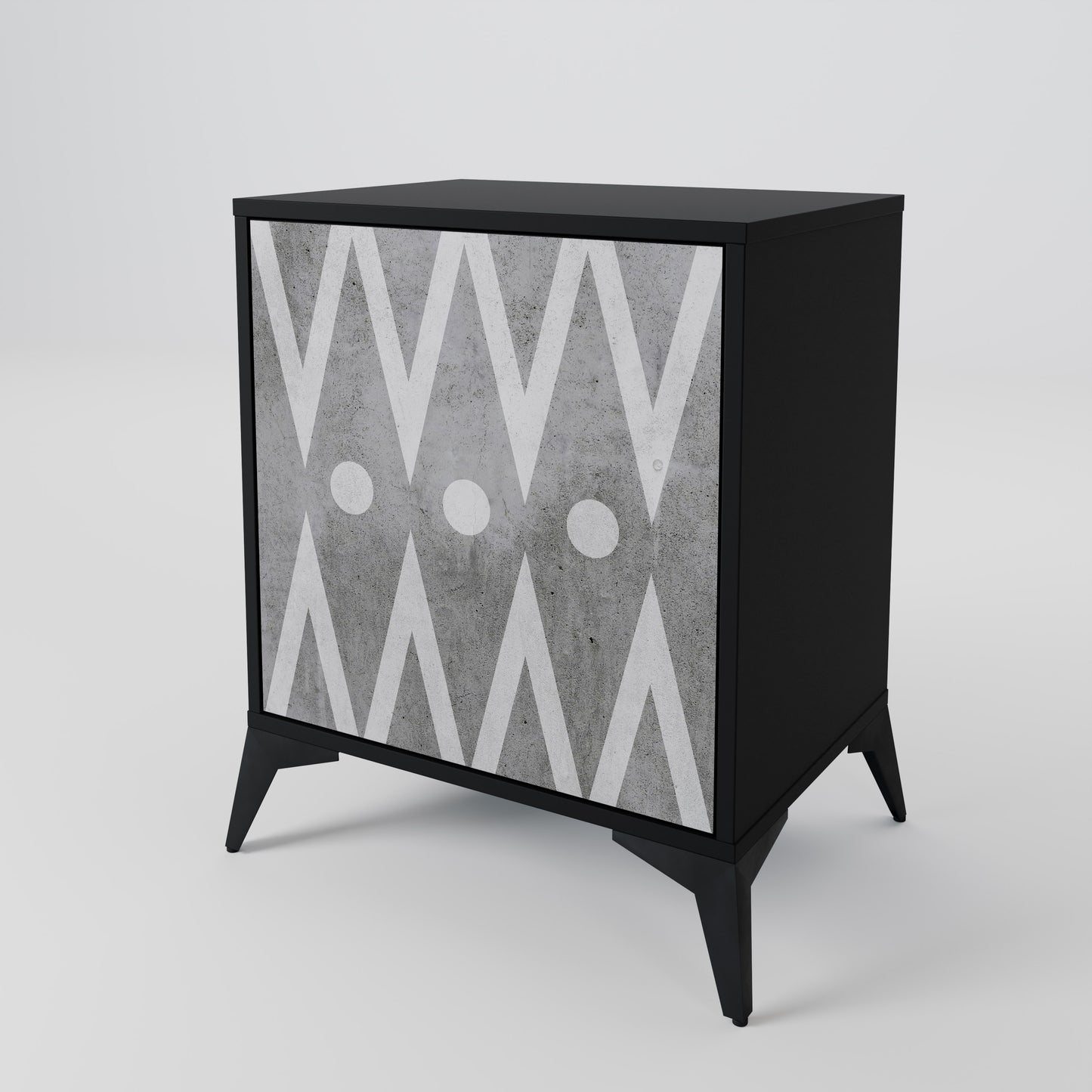 Credenza SHARP EDGES a 1 anta con finitura nera
