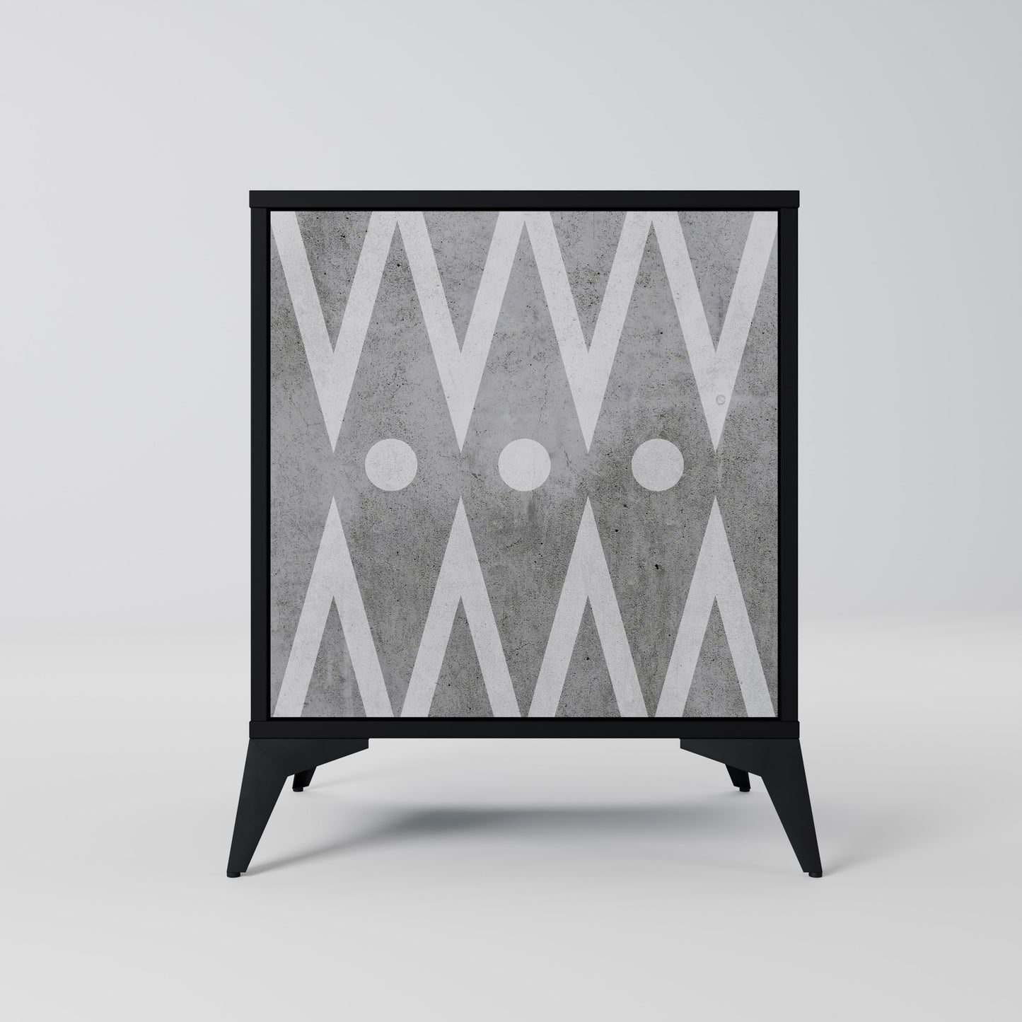 Credenza SHARP EDGES a 1 anta con finitura nera