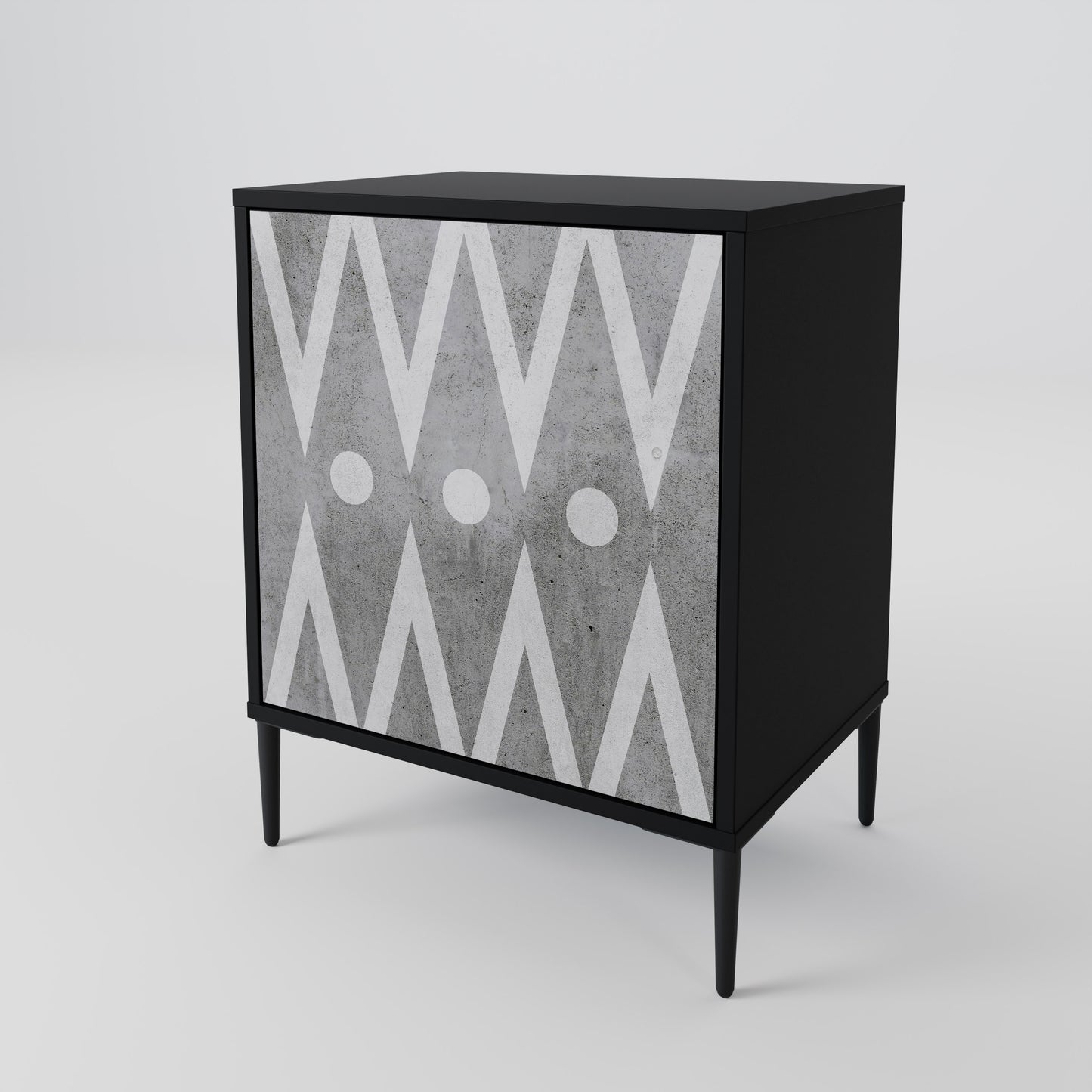 Credenza SHARP EDGES a 1 anta con finitura nera