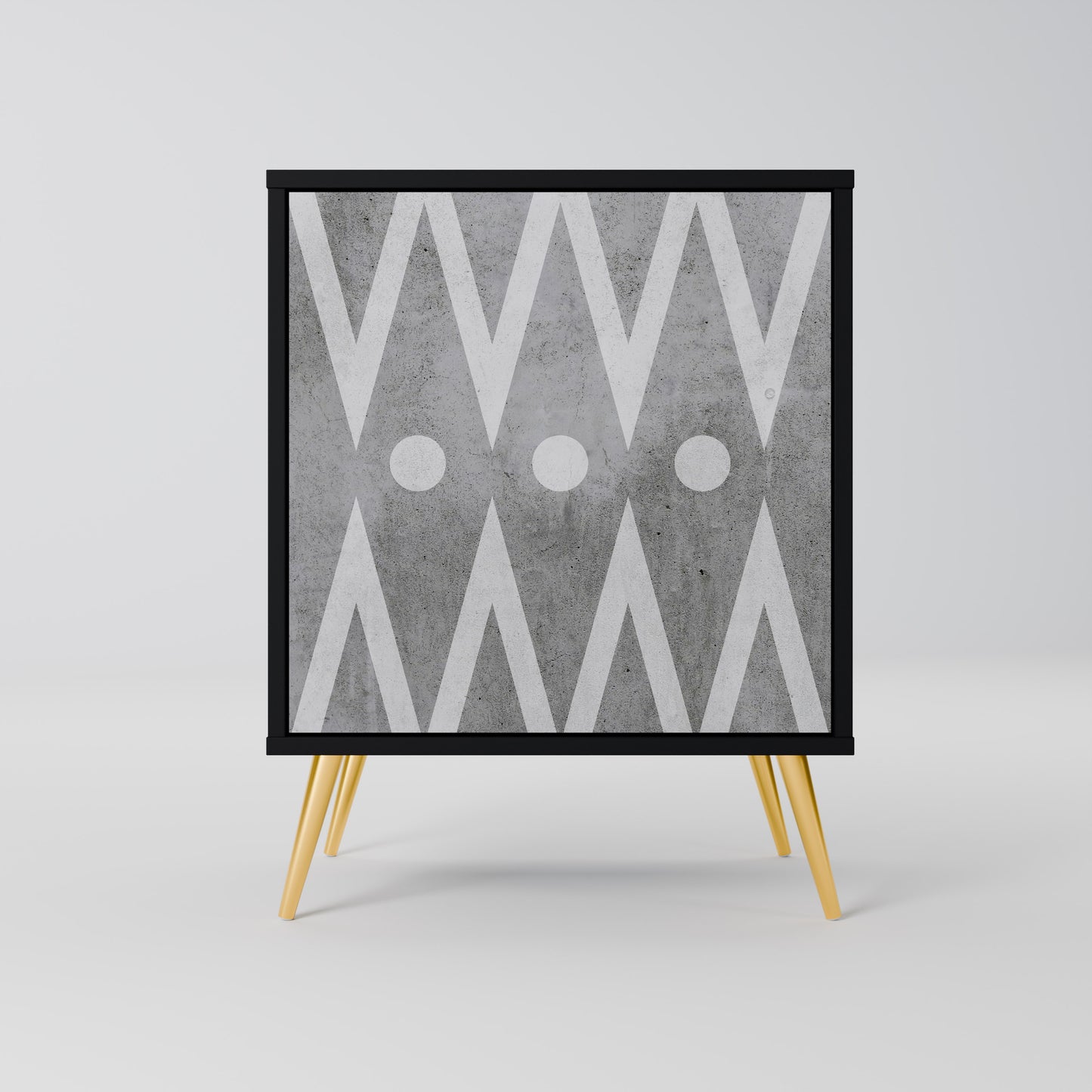 Credenza SHARP EDGES a 1 anta con finitura nera