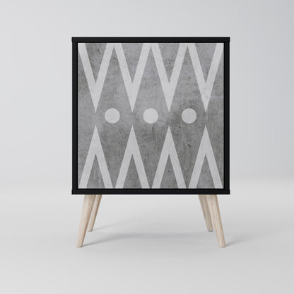 Credenza SHARP EDGES a 1 anta con finitura nera