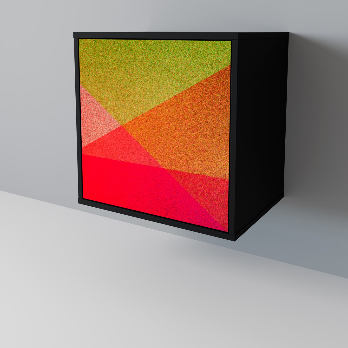 Credenza VIVID GEOMETRY a 1 anta con finitura nera