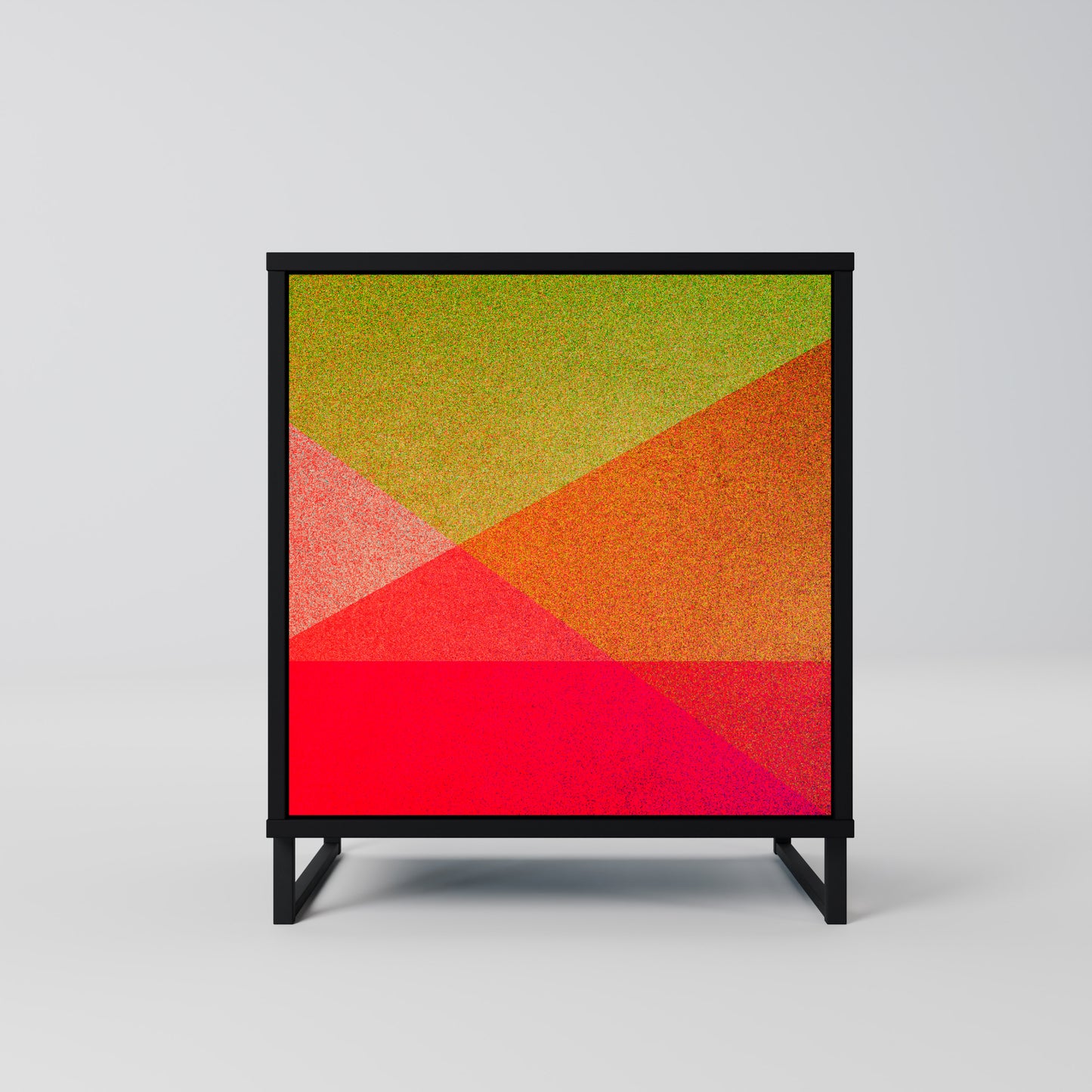 Credenza VIVID GEOMETRY a 1 anta con finitura nera