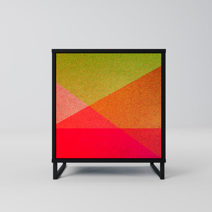 Credenza VIVID GEOMETRY a 1 anta con finitura nera