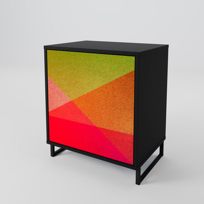 Credenza VIVID GEOMETRY a 1 anta con finitura nera