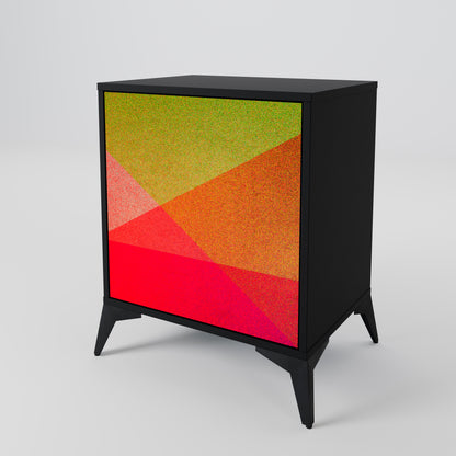 Credenza VIVID GEOMETRY a 1 anta con finitura nera