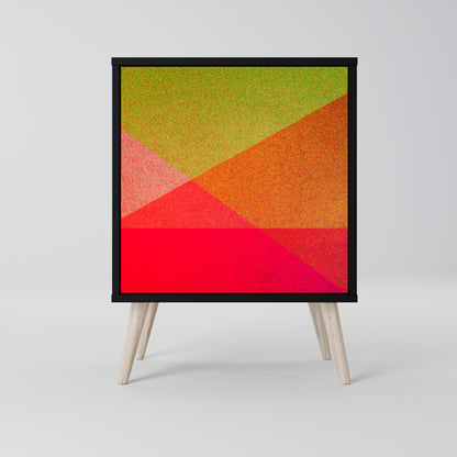 Credenza VIVID GEOMETRY a 1 anta con finitura nera