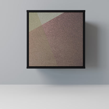 Credenza BEIGE GEOMETRY a 1 anta con finitura nera