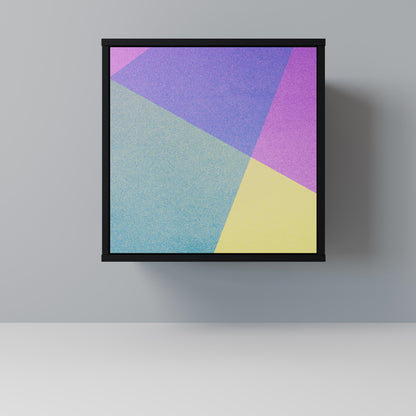 Credenza BRIGHT GEOMETRY a 1 anta con finitura nera