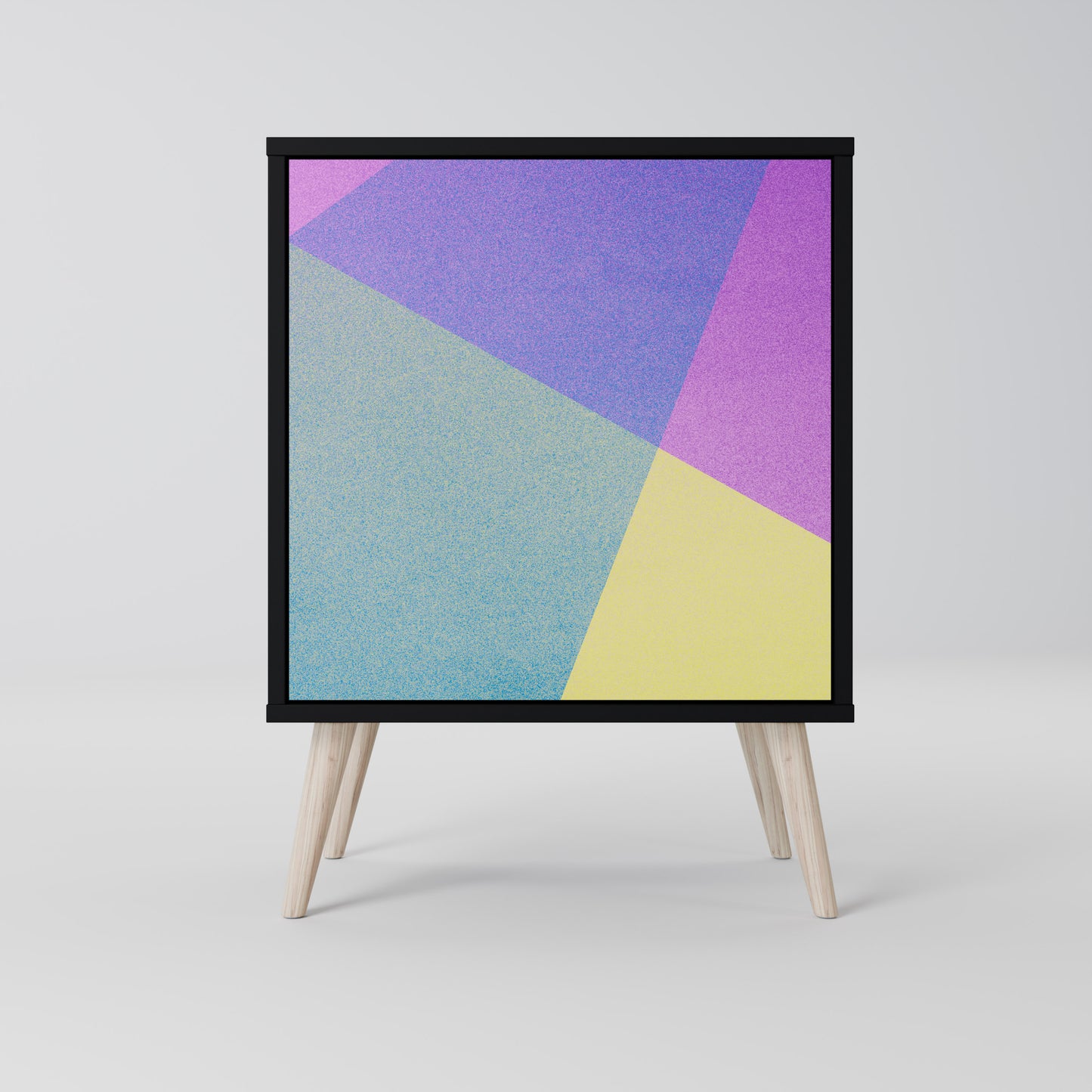 Credenza BRIGHT GEOMETRY a 1 anta con finitura nera