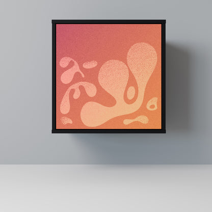 Credenza IRREGULAR PINK a 1 anta con finitura nera