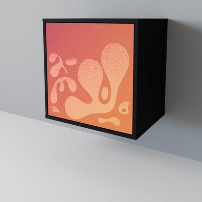 Credenza IRREGULAR PINK a 1 anta con finitura nera