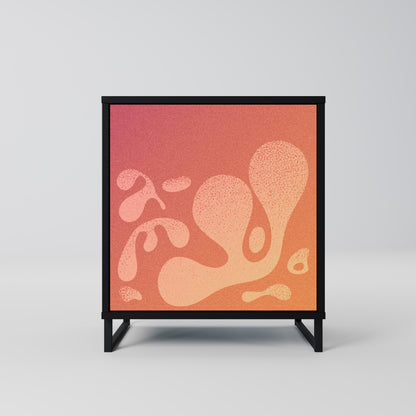 Credenza IRREGULAR PINK a 1 anta con finitura nera