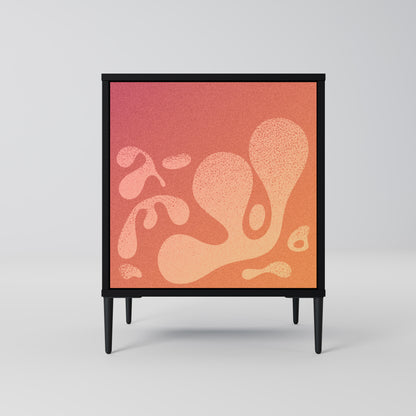 Credenza IRREGULAR PINK a 1 anta con finitura nera