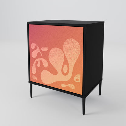 Credenza IRREGULAR PINK a 1 anta con finitura nera
