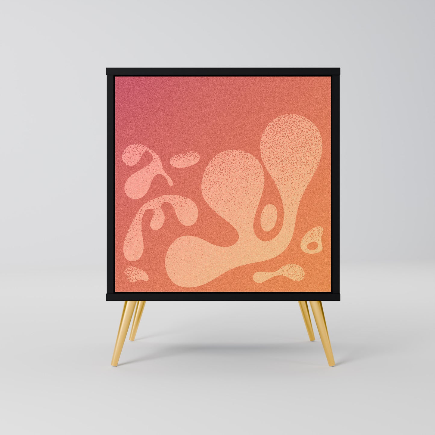 Credenza IRREGULAR PINK a 1 anta con finitura nera