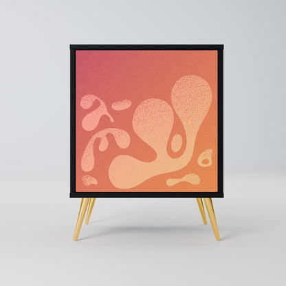 Credenza IRREGULAR PINK a 1 anta con finitura nera