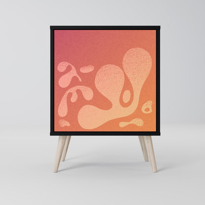 Credenza IRREGULAR PINK a 1 anta con finitura nera