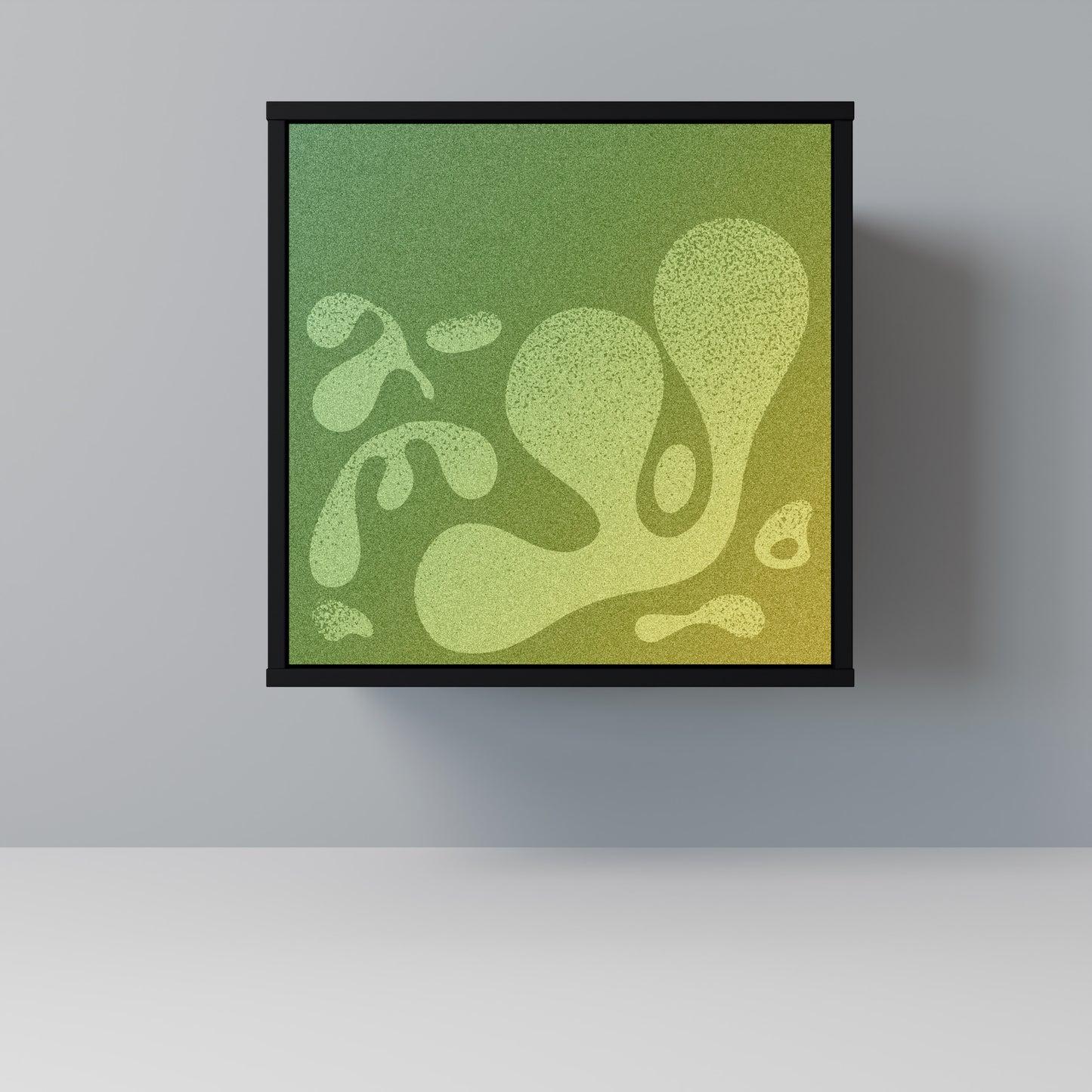 Credenza IRREGULAR BLUE a 1 anta con finitura nera