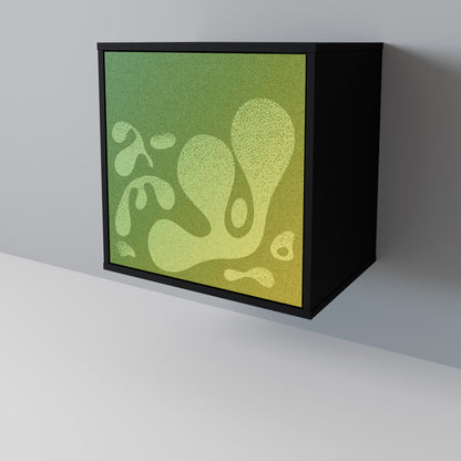 Credenza IRREGULAR BLUE a 1 anta con finitura nera