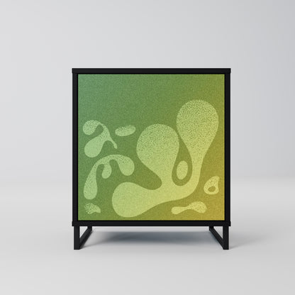 Credenza IRREGULAR BLUE a 1 anta con finitura nera