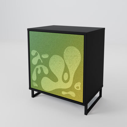 Credenza IRREGULAR BLUE a 1 anta con finitura nera