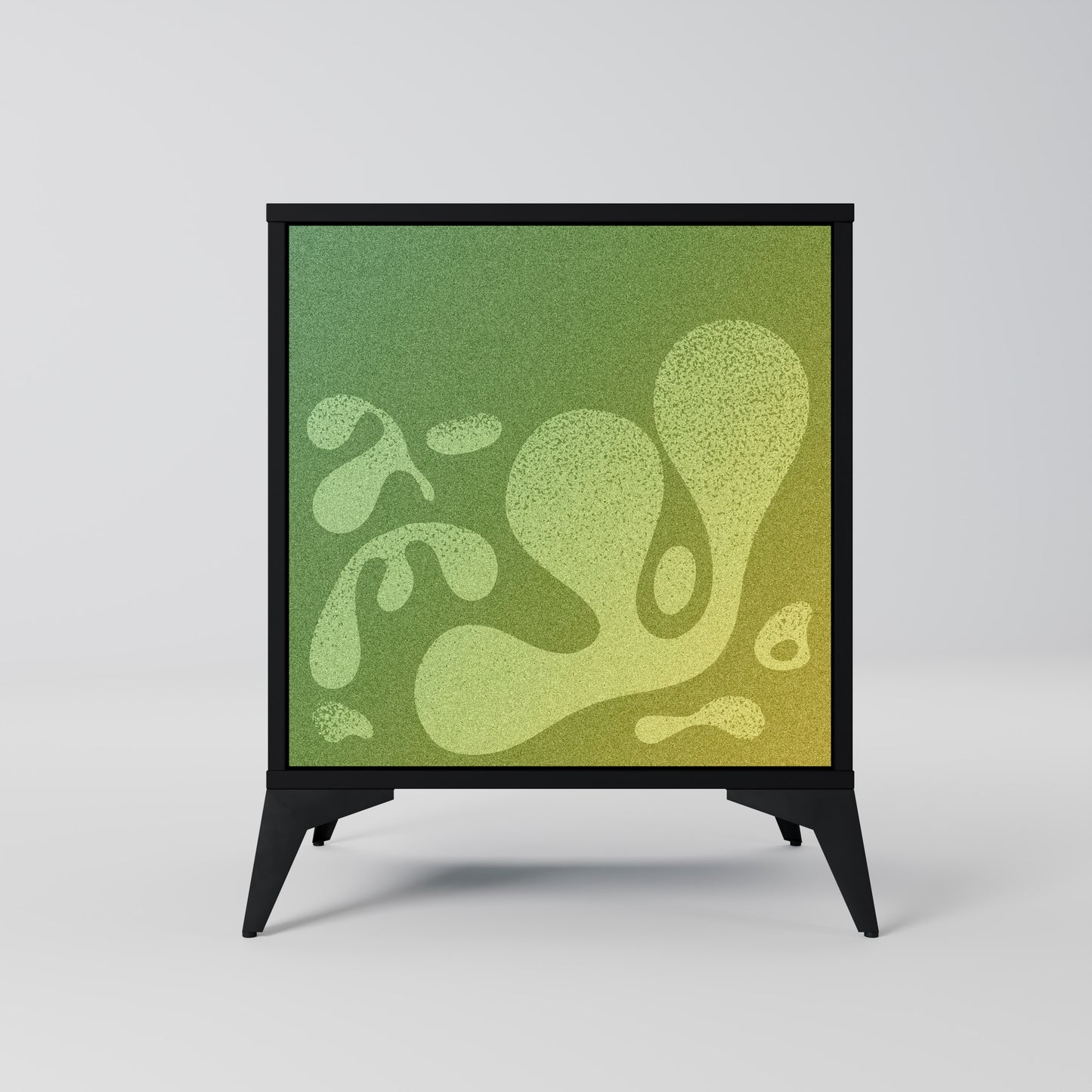 Credenza IRREGULAR BLUE a 1 anta con finitura nera