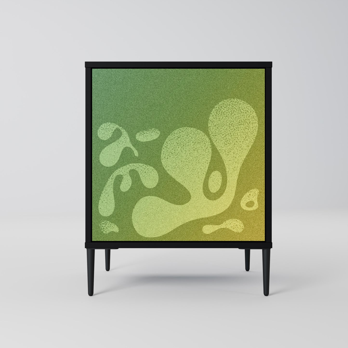 Credenza IRREGULAR BLUE a 1 anta con finitura nera