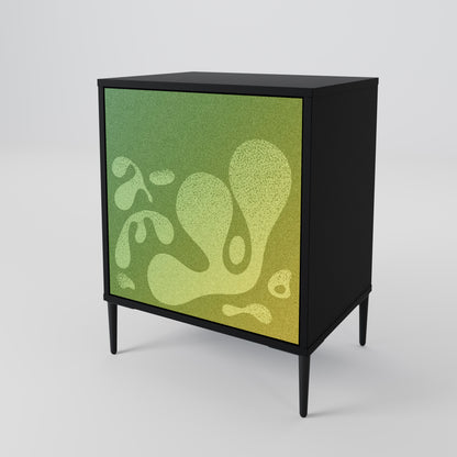 Credenza IRREGULAR BLUE a 1 anta con finitura nera