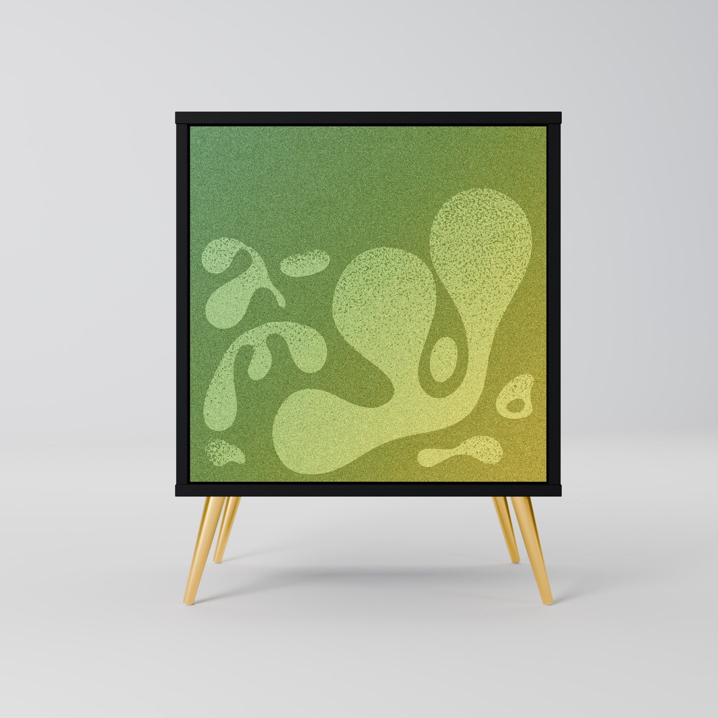 Credenza IRREGULAR BLUE a 1 anta con finitura nera